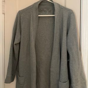 Gilligan & O'Malley Gray Waffle Knit Robe